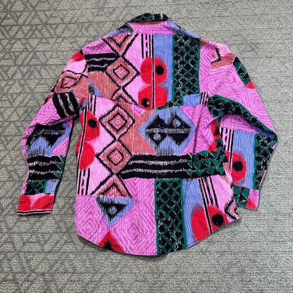 Vintage Wrangler‎ Authentic Brushpopper Western Shirt Mens XL Abstract Print - Picture 4 of 5